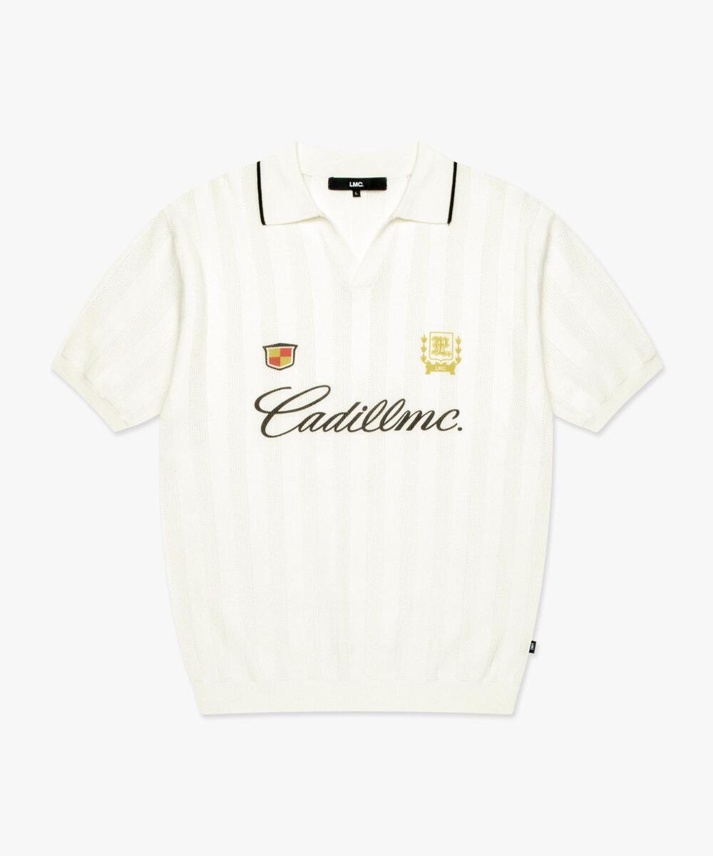 MESH KNIT POLO SHIRT IVORY