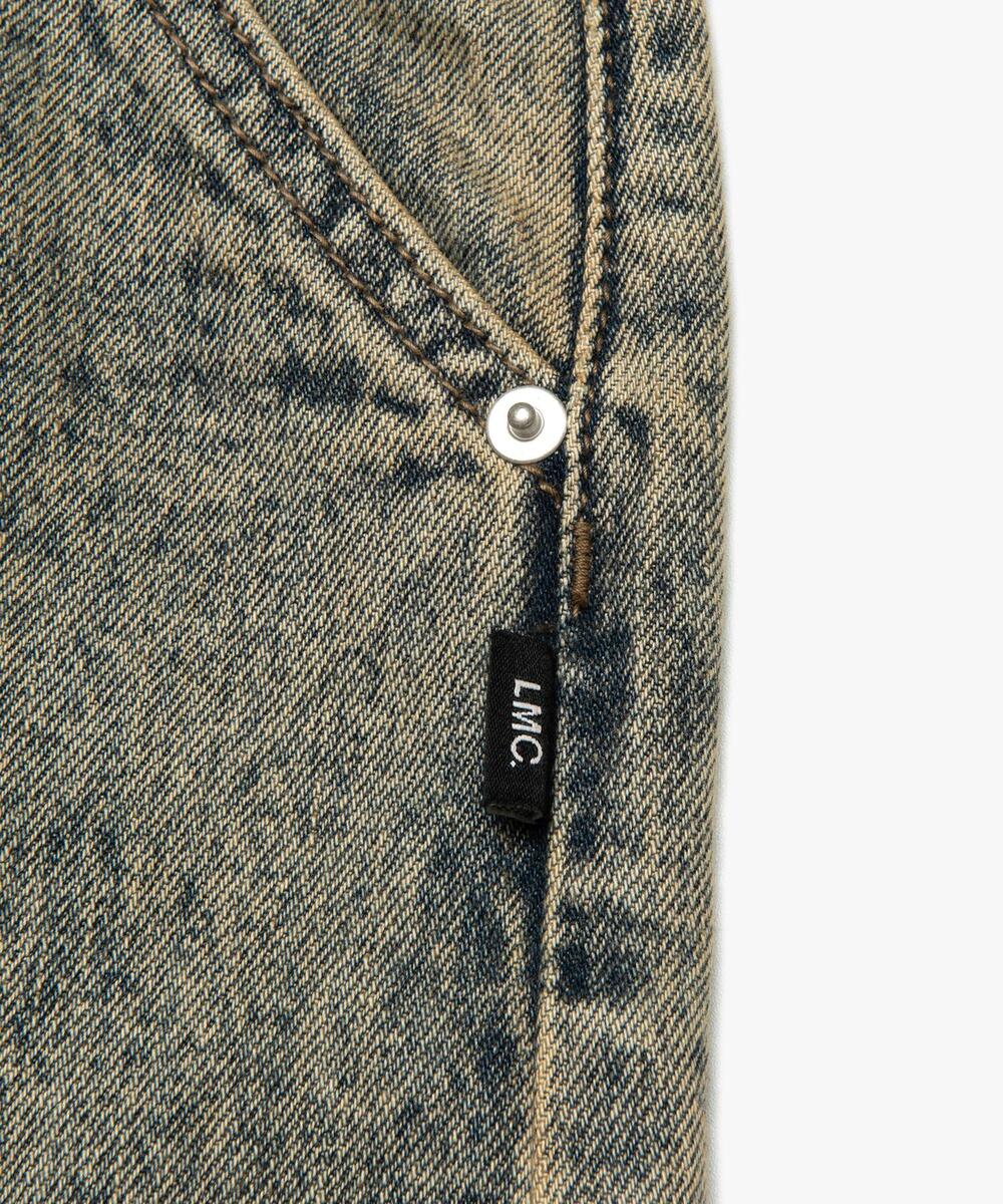 BRUSH WASHED DENIM CARPENTER SHORT SAND