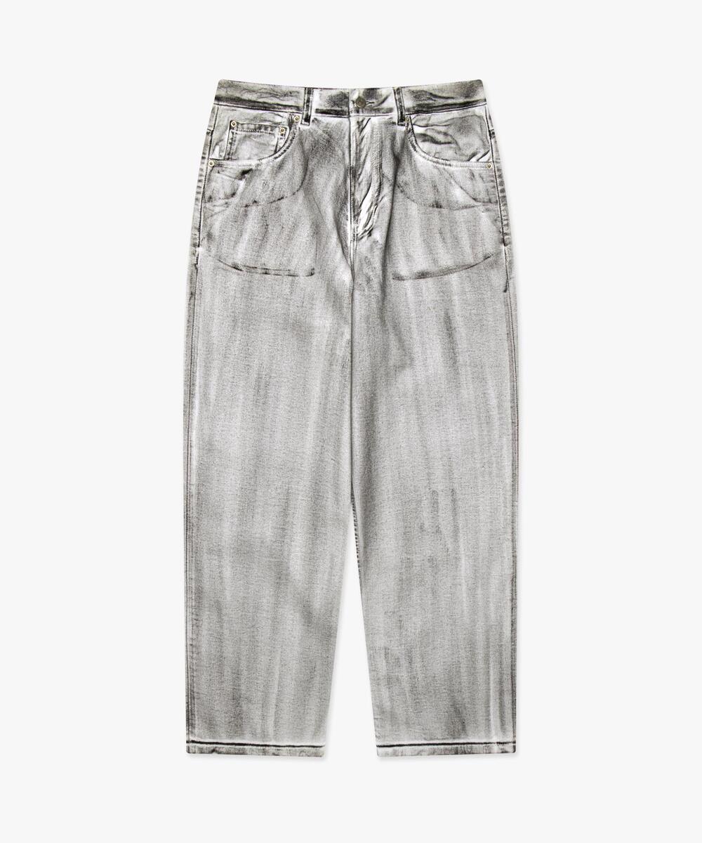 DIRTY WASHED WIDE DENIM PANTS WHITE – Coton Bleu