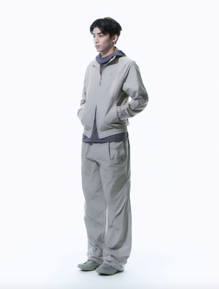 NYLON TRACK JACKET GREY