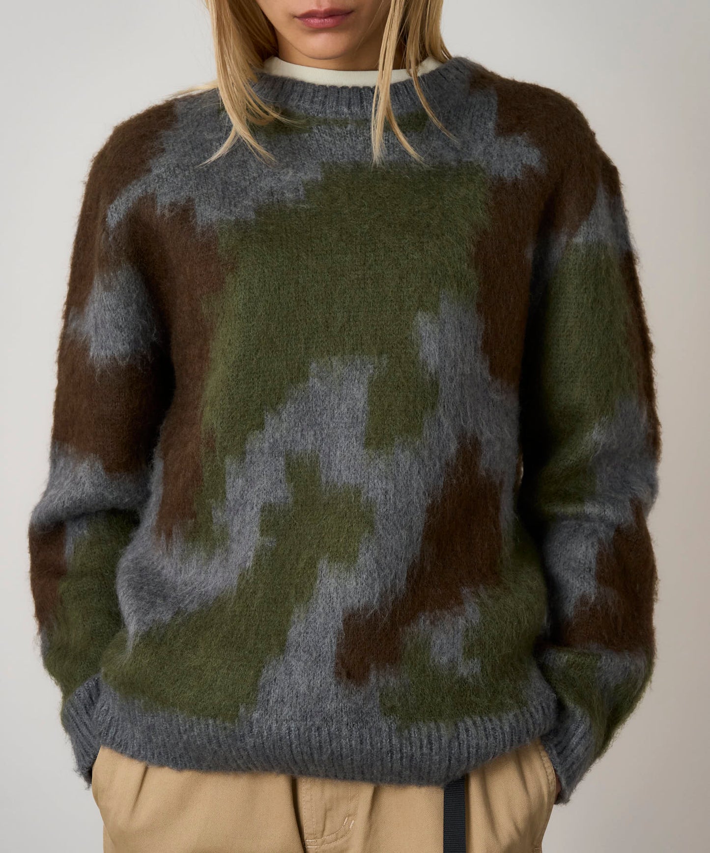 MOHAIR SWEATER JUNGLE DIGI CAMO