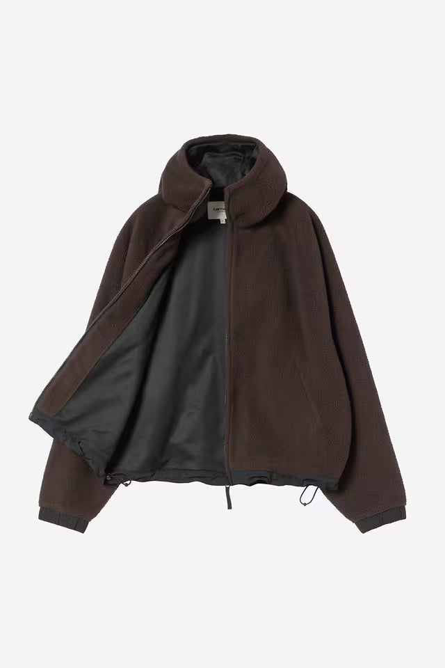 W' HOODED HELIX FLEECE JACKET PALISANDER