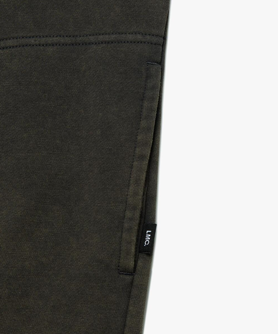 WASHED OG APPLIQUE ZIP UP HOODIE CHARCOAL