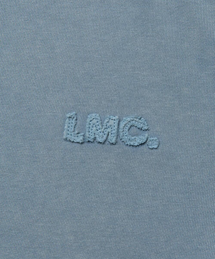 WASHED OG APPLIQUE ZIP UP HOODIE BLUE