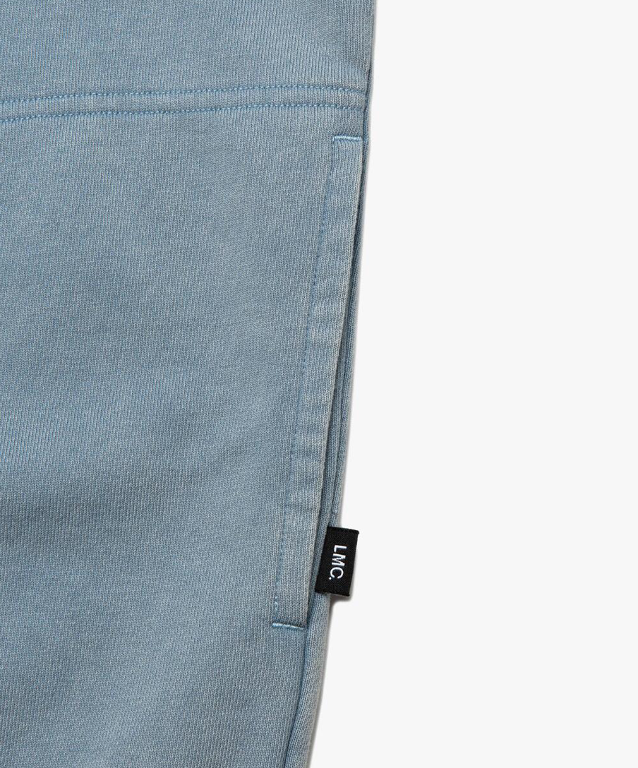 WASHED OG APPLIQUE ZIP UP HOODIE BLUE