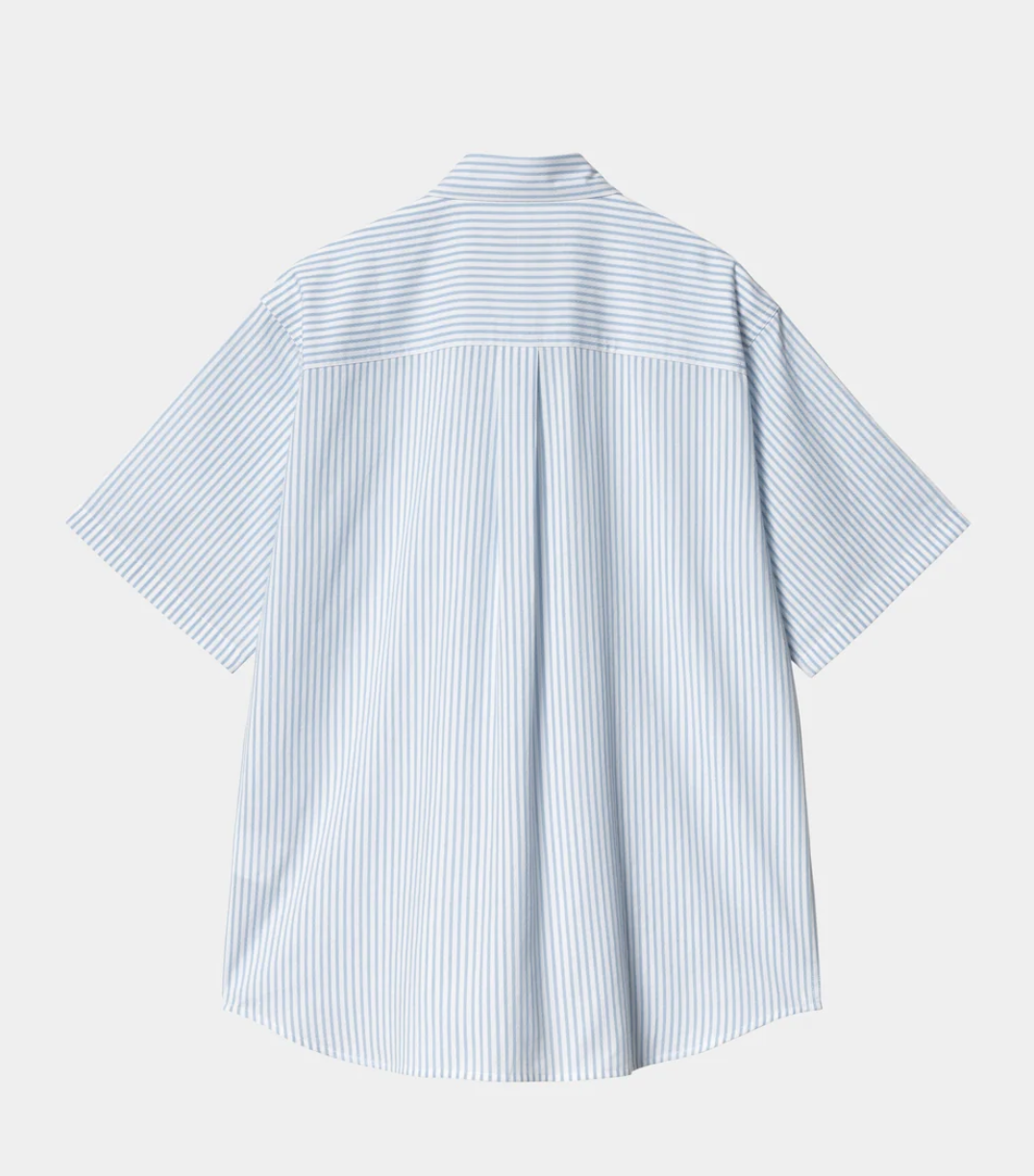 S/S PHELPS SHIRT WHITE BLUE STRIPES