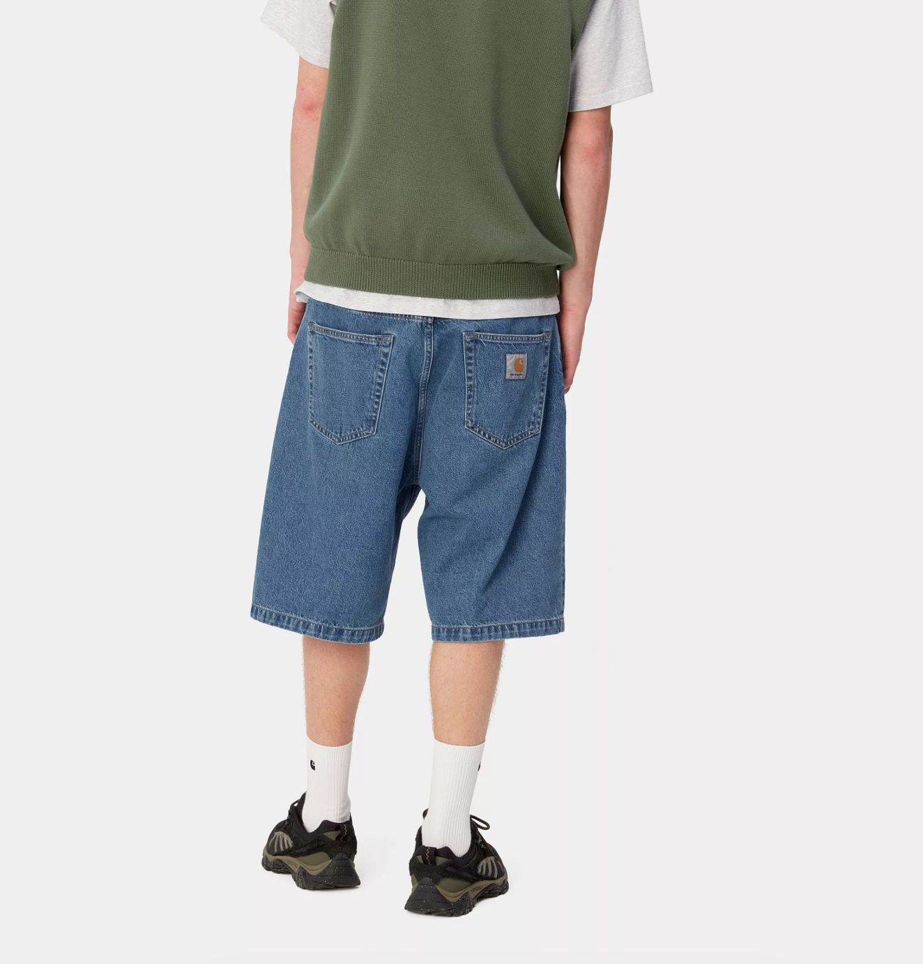 LANDON SHORT HEAVY STONE WASHED BLUE