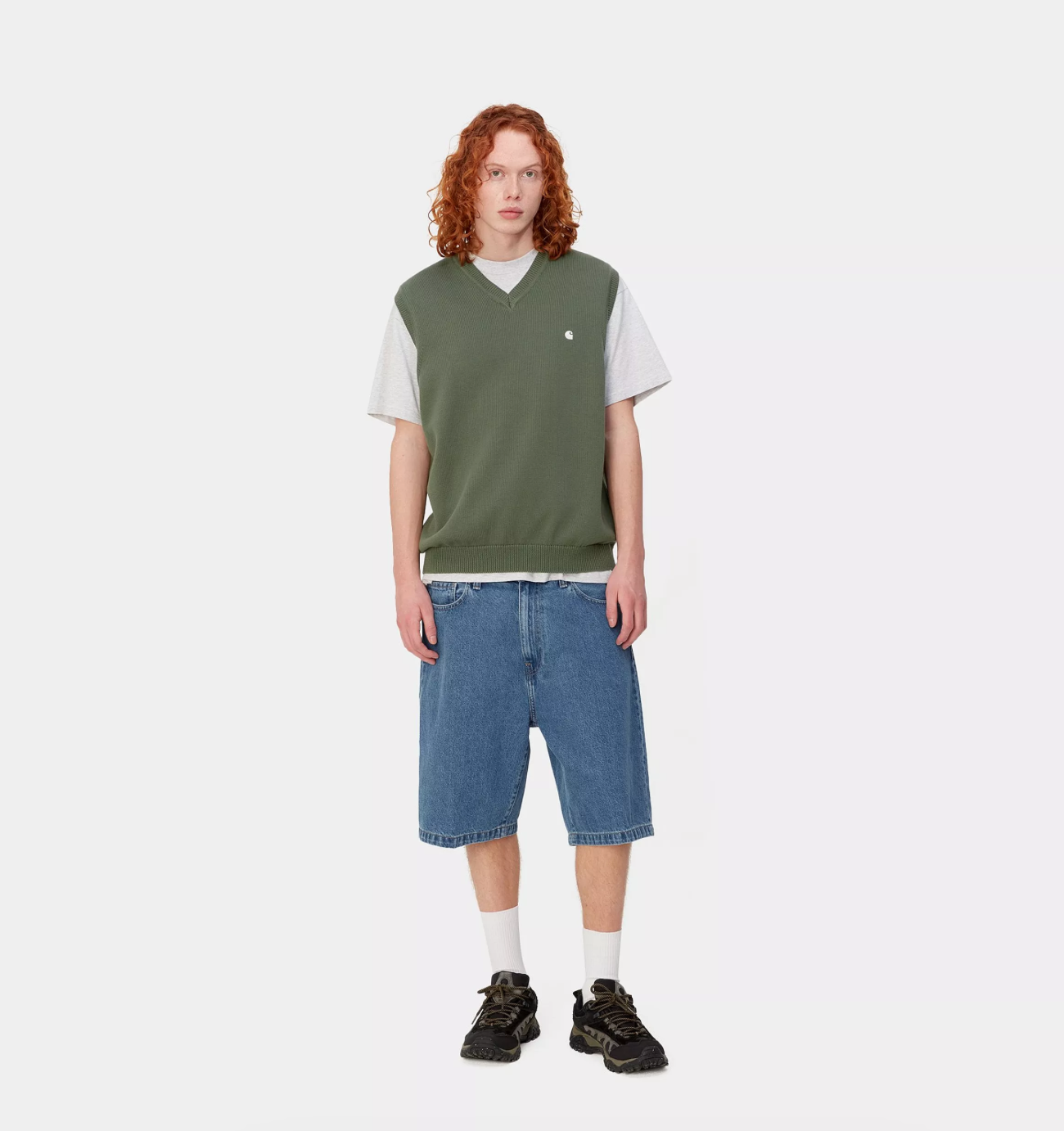 LANDON SHORT HEAVY STONE WASHED BLUE