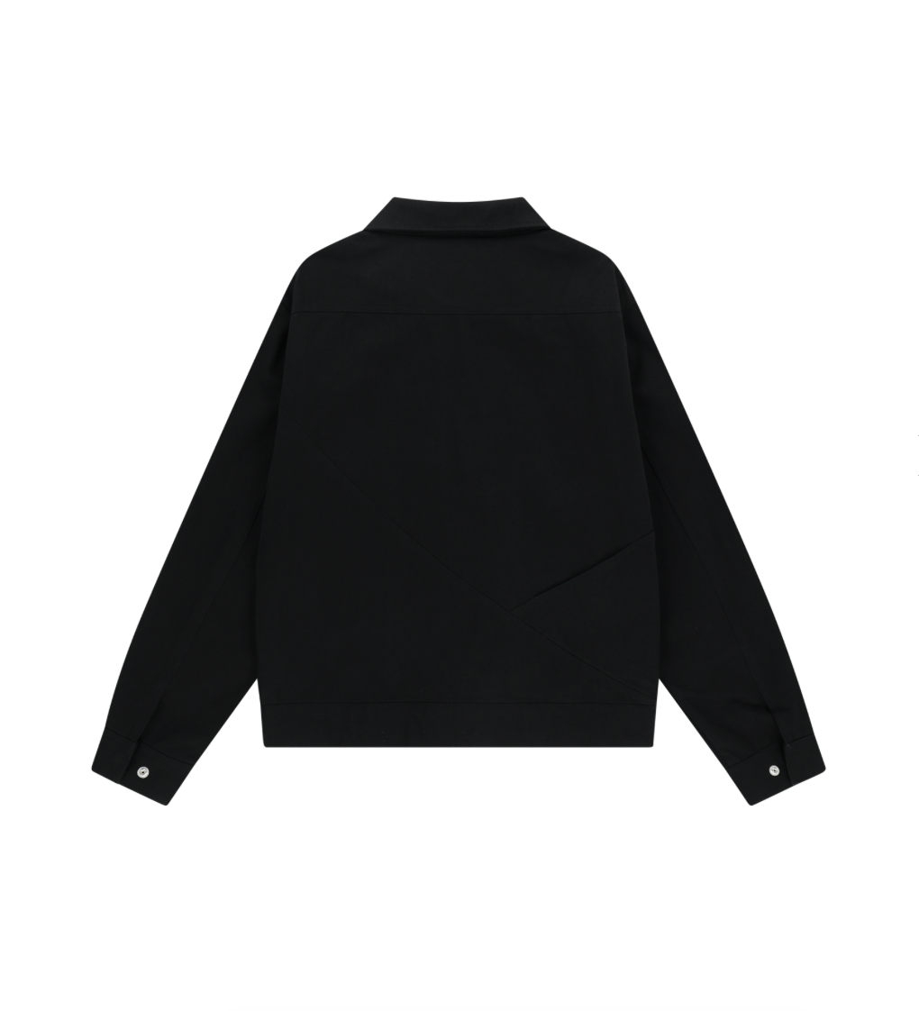 LAYER COTTON JACKET BLACK
