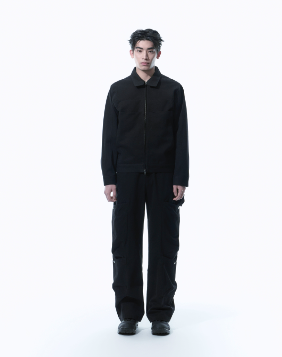 LAYER COTTON JACKET BLACK