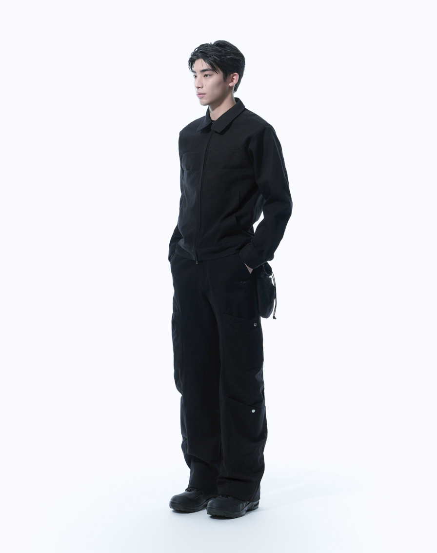 LAYER COTTON JACKET BLACK