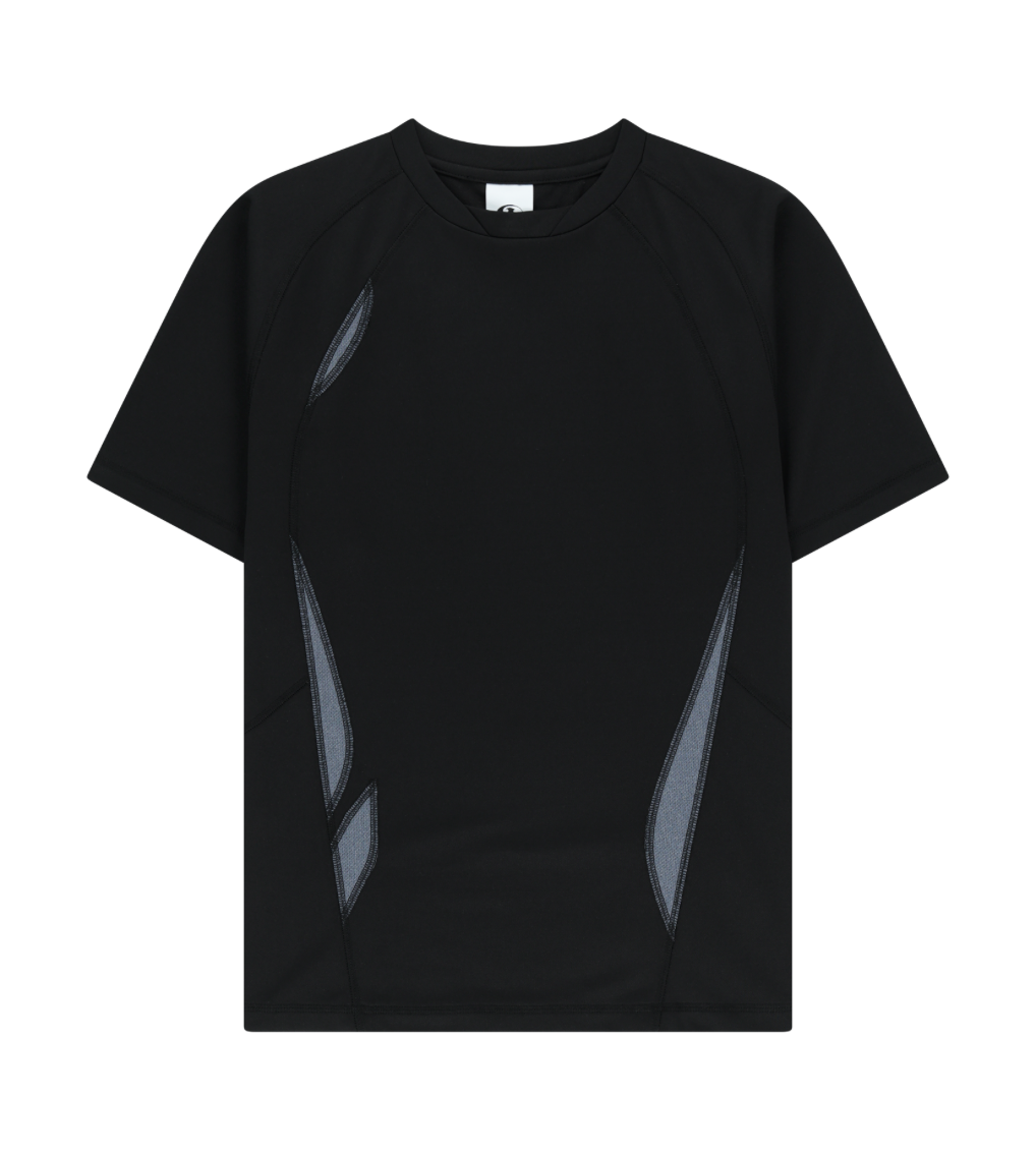 FLOWING PANEL TSHIRT BLACK
