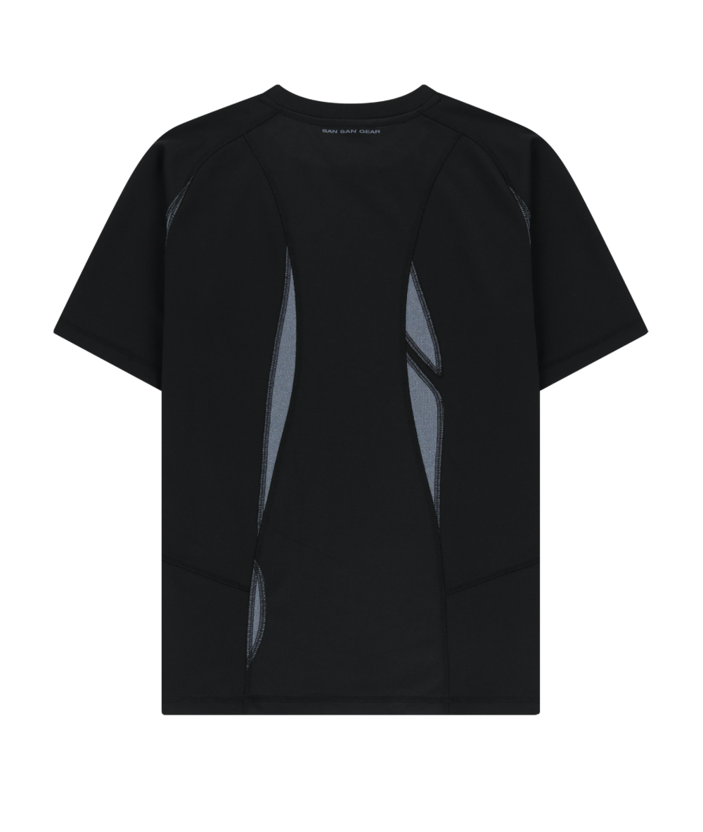 FLOWING PANEL TSHIRT BLACK