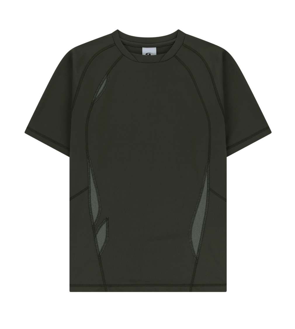 FLOWING PANEL TSHIRT MUD KHAKI