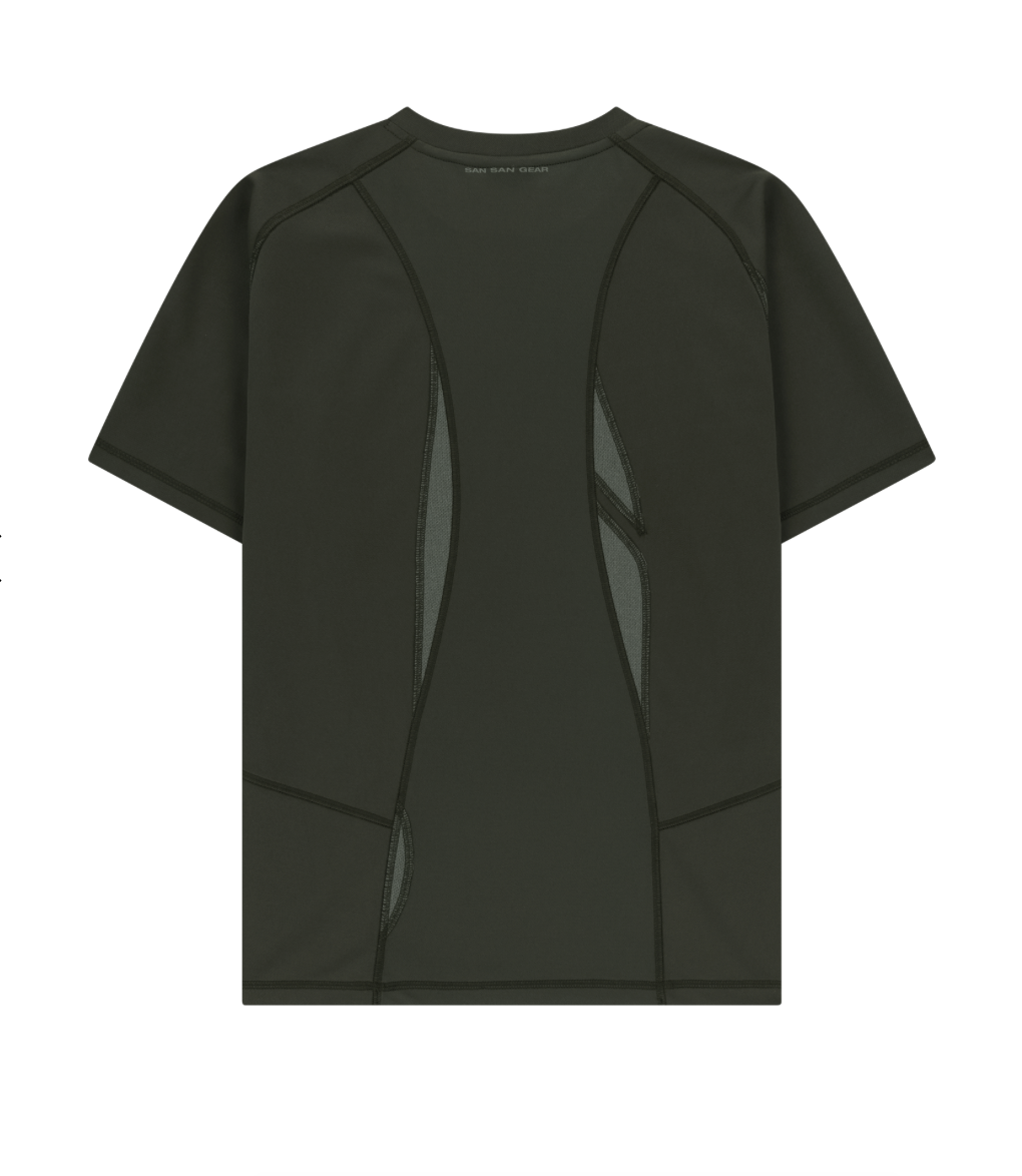 FLOWING PANEL TSHIRT MUD KHAKI