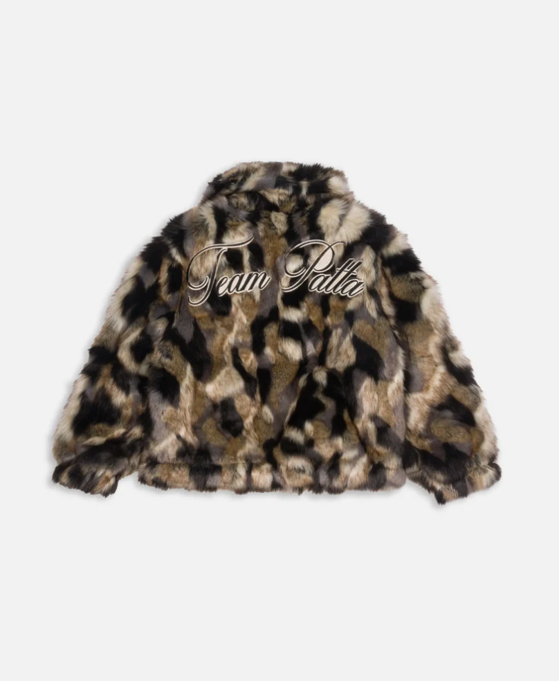 FAUX FUR PATCHWORK JACKET MULTI