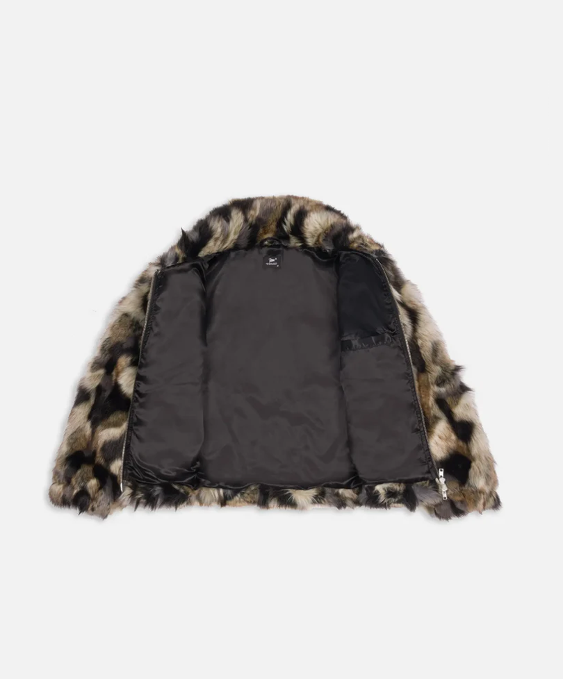 FAUX FUR PATCHWORK JACKET MULTI