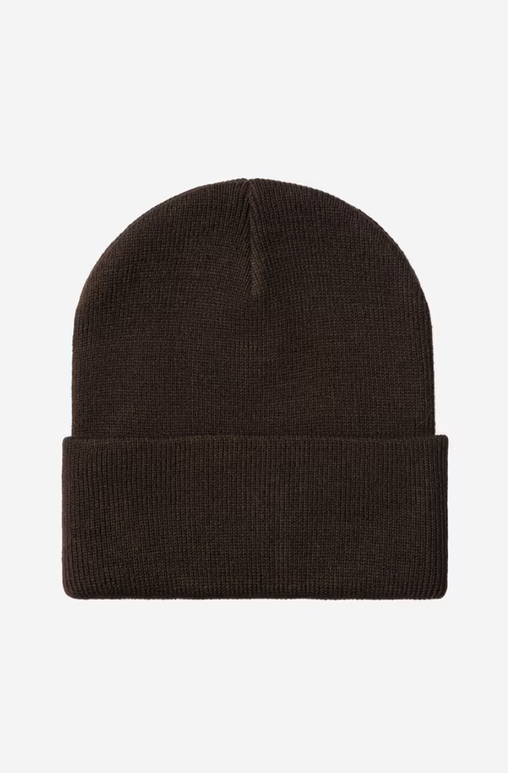 SHORT WATCH BEANIE HAT TOBACCO BROWN
