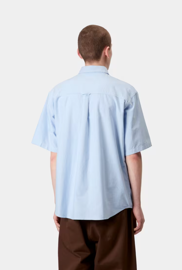 BRAXTON SHIRT BLUE BLEACH WAX