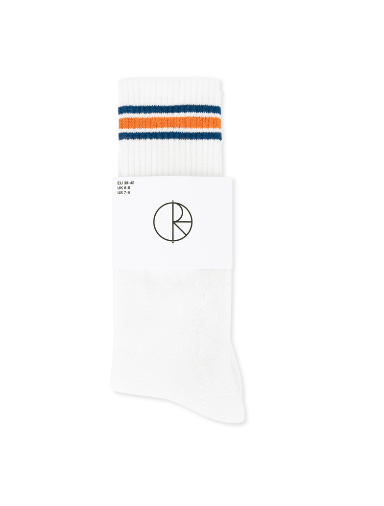 RIB SOCKS STRIPED WHITE
