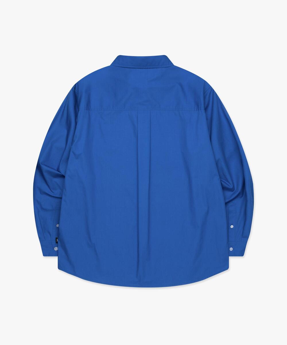 NEW CLASSIC LOGO SHEER SHIRT BLUE