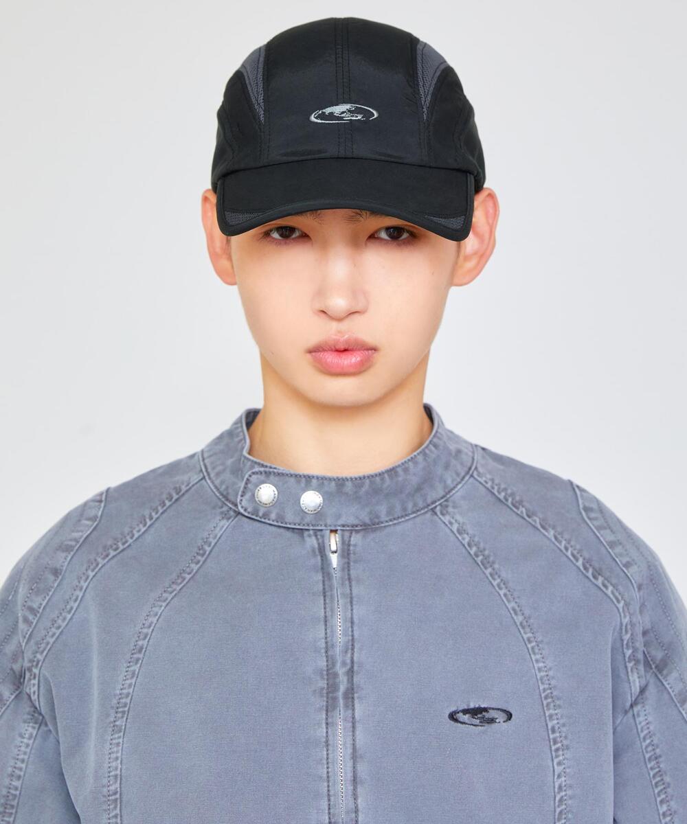 OVAL GLOBE SUPPLEX MESH CAP BLACK