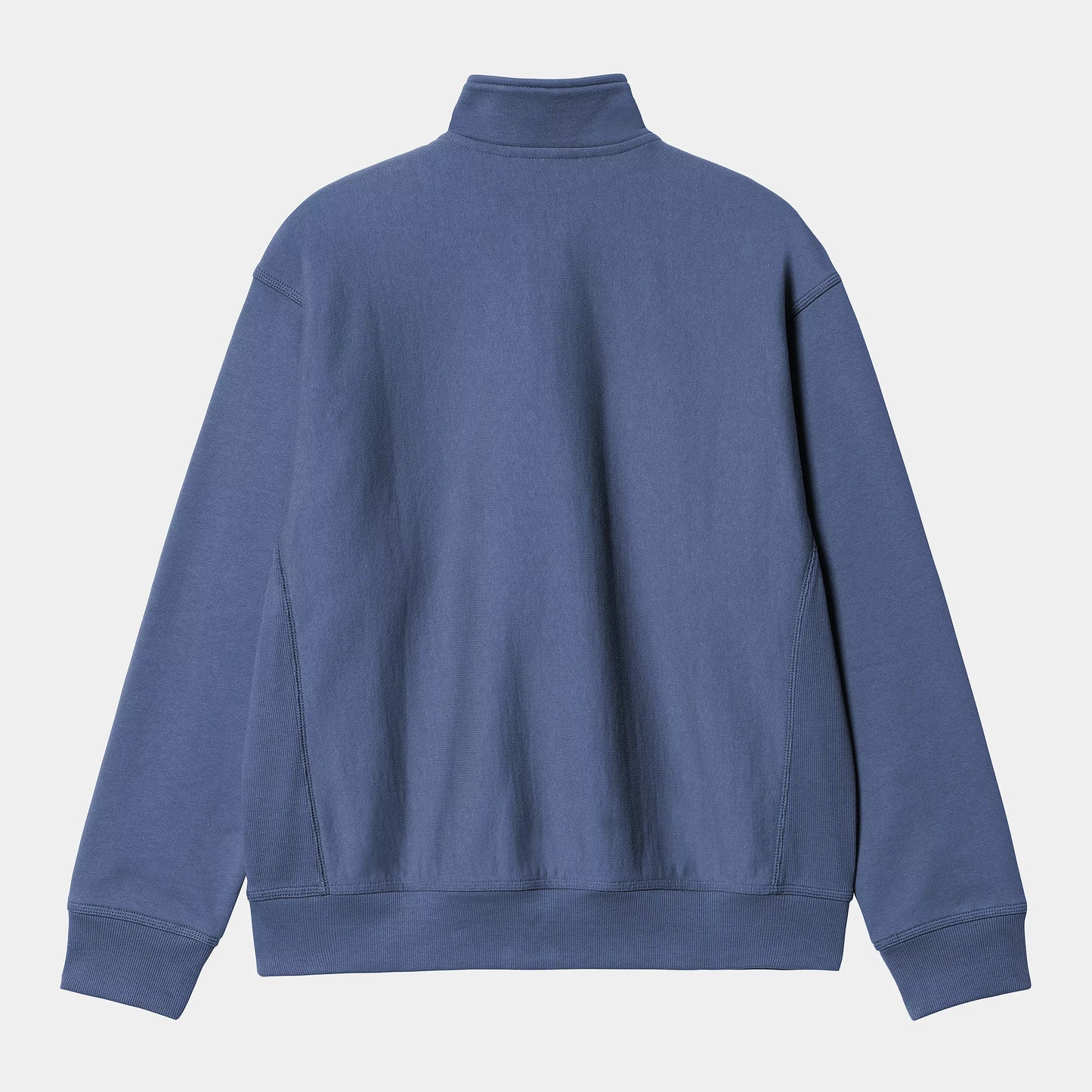 HALF ZIP UP AMERICAN SCRIPT SWEAT IRIS BLUE