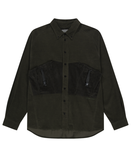 CORDUROY STRING POCKET SHIRTS KAKI