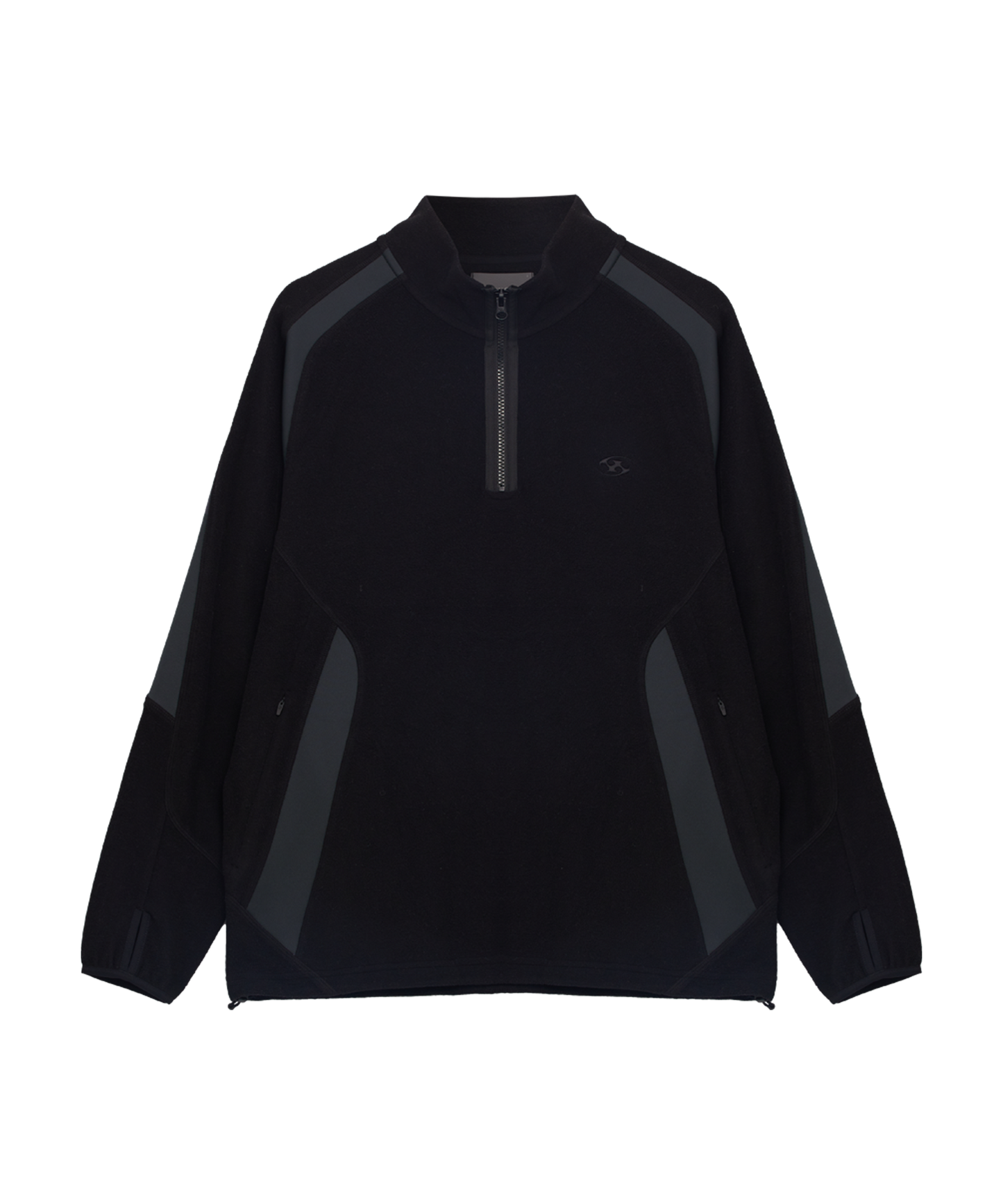 HALF ZIP-UP FLEECE BLACK