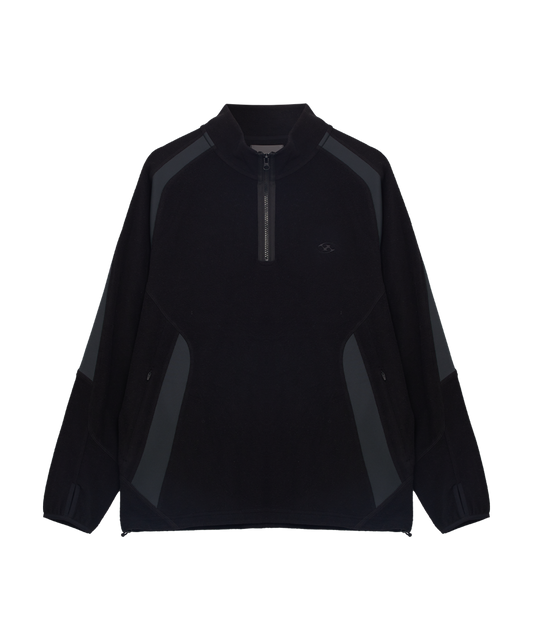 HALF ZIP-UP FLEECE BLACK