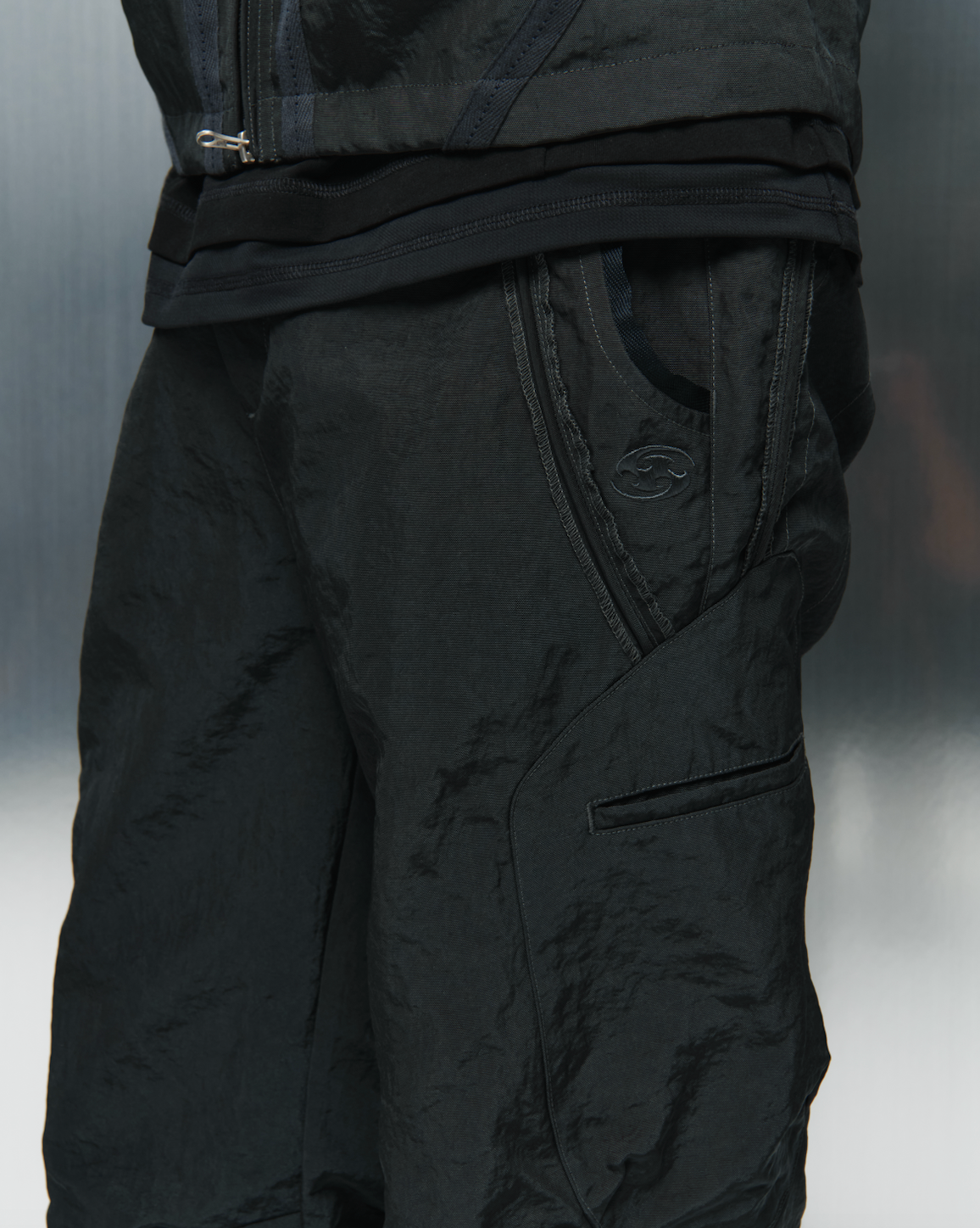 PIPING PANT BLUE CHARCOAL