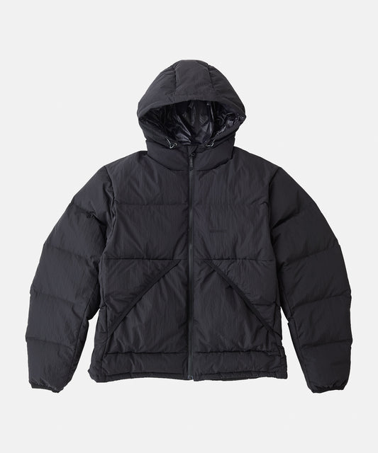 DOWN PUFFER HOODED JACKET BLACK
