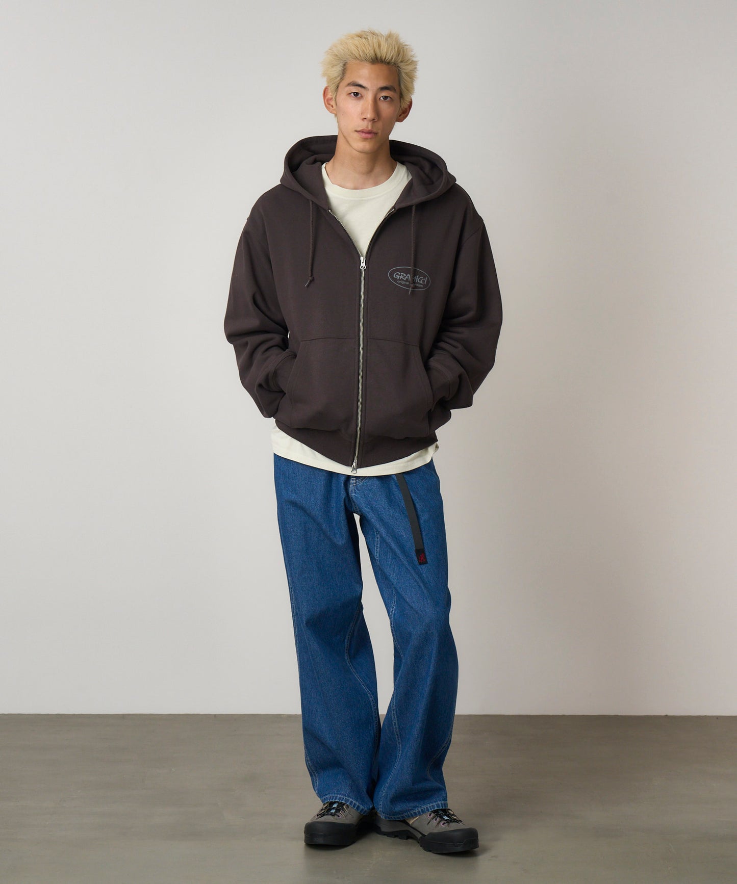 ORIGINAL FREEDOM ZIP HOODIE DEEP BROWN