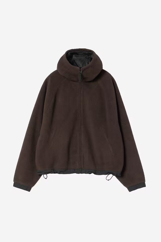 W' HOODED HELIX FLEECE JACKET PALISANDER