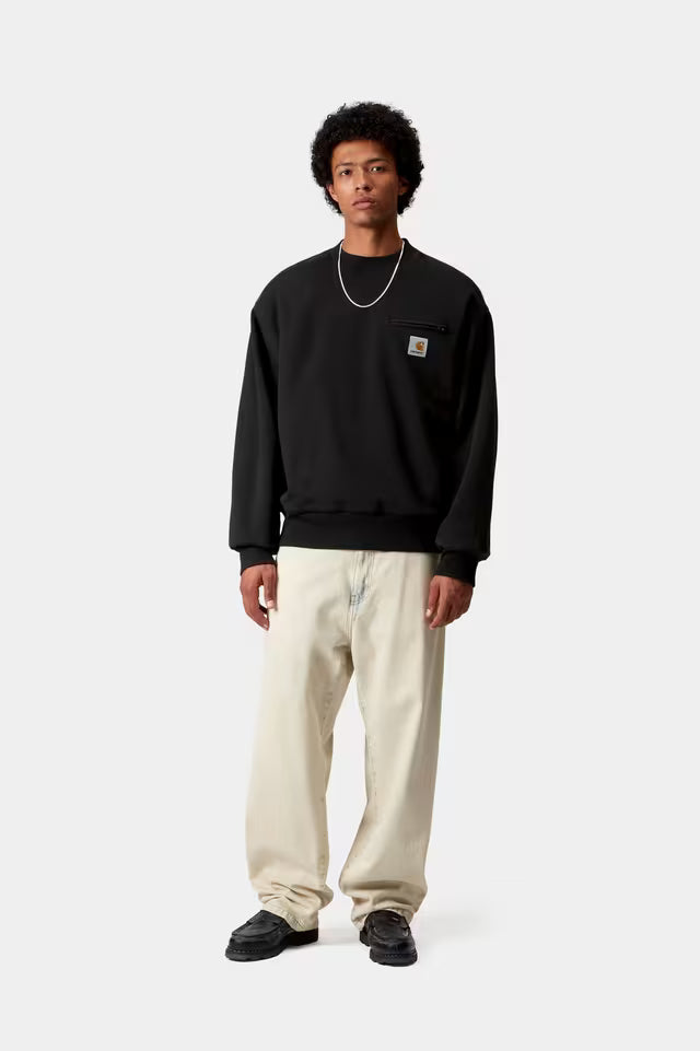 DETROIT SWEAT BLACK STONE WASHED