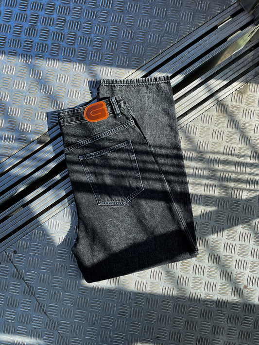 CLASSIC BLACK STONE WASHED DENIM JEANS