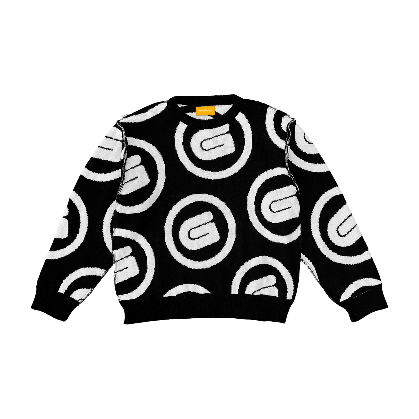 FULL BODY LOGO KNIT SWEATER BLACK/COCONUT