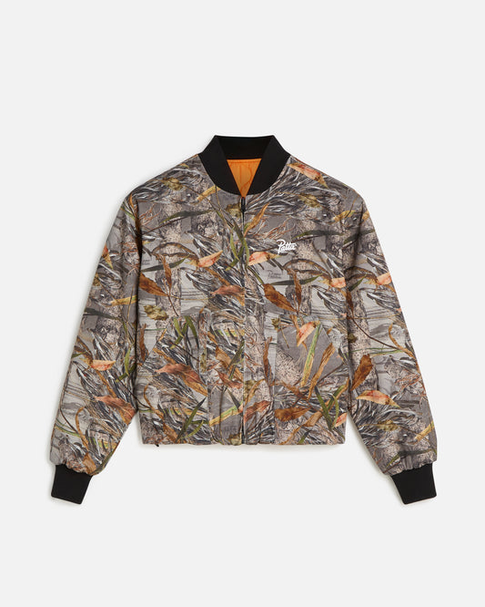 PATTA NATURE PRINT REVERSIBLE CANVAS BOMBER JACKET