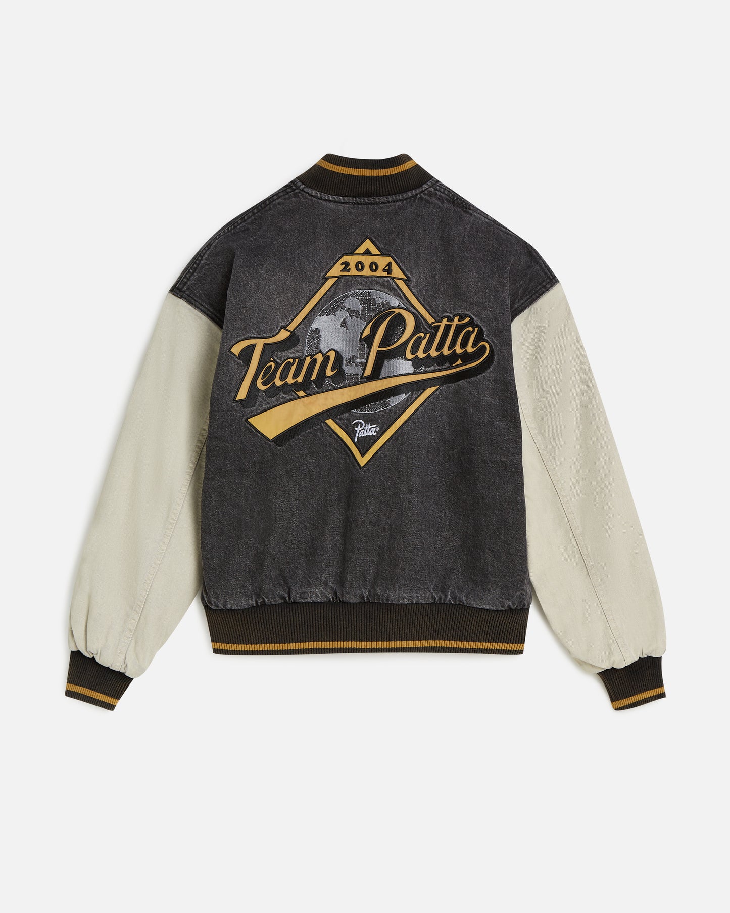 PATTA HOMERUN DENIM VARSITY JACKET