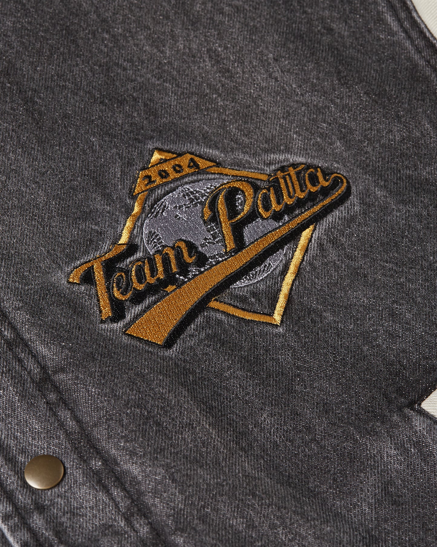 PATTA HOMERUN DENIM VARSITY JACKET