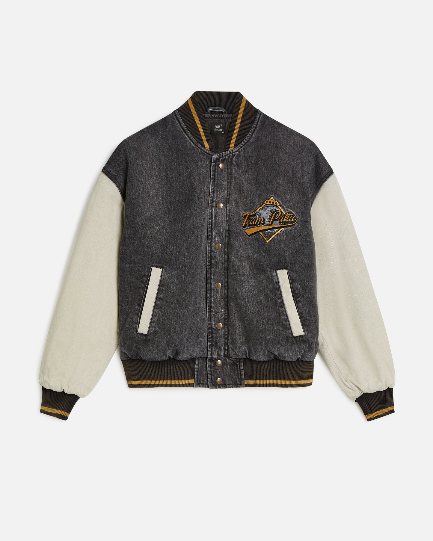 PATTA HOMERUN DENIM VARSITY JACKET