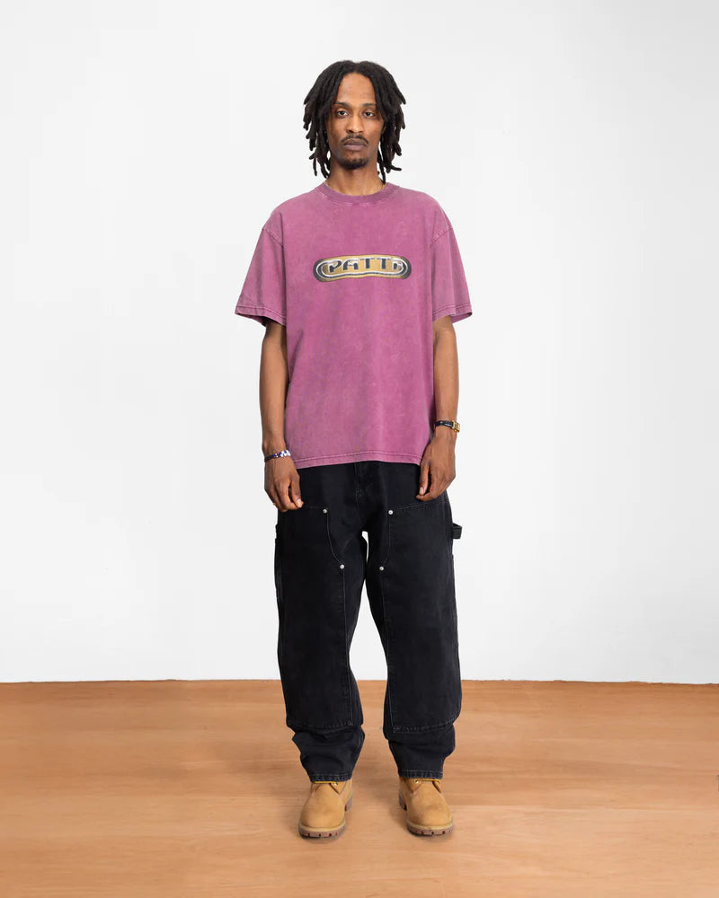 GILDED ACID WASHED TEE PINK
