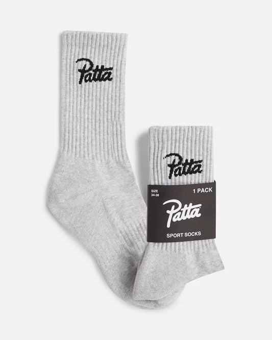 SCRIPT LOGO SPORT SOCKS GREY