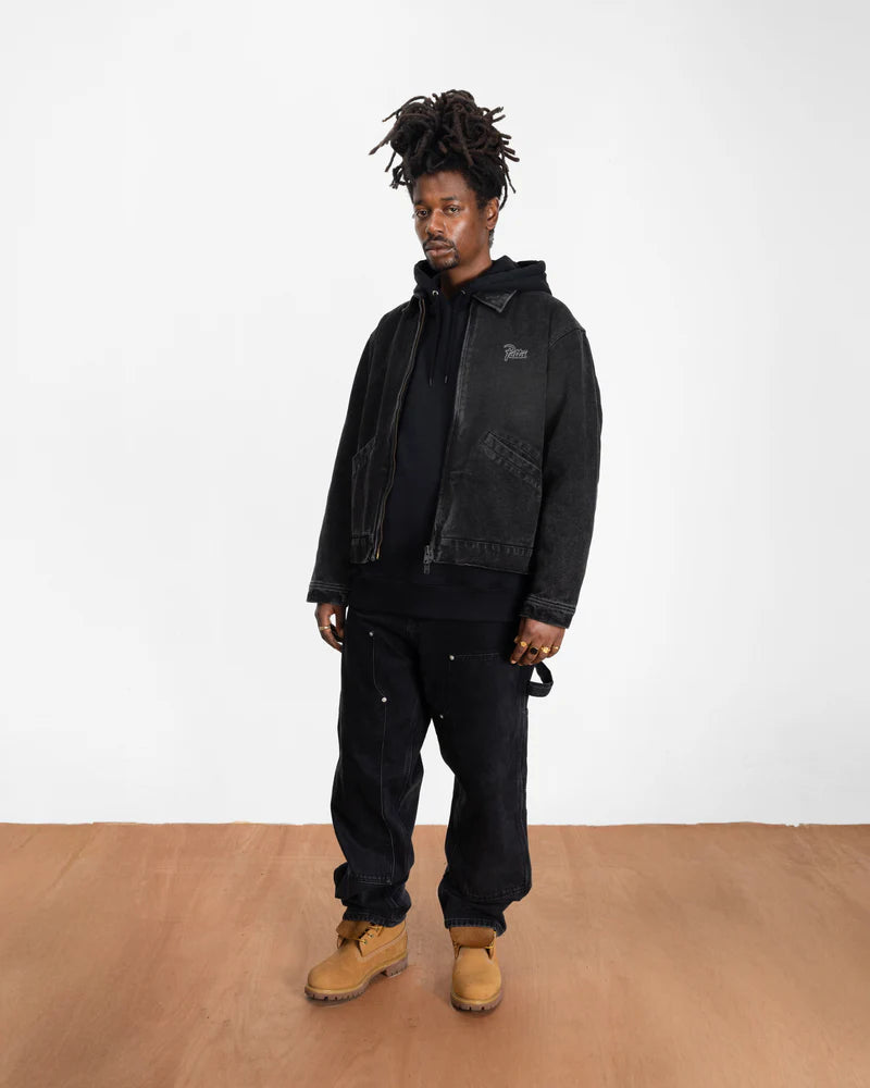 WASHED CANVAS JACKET BLACK