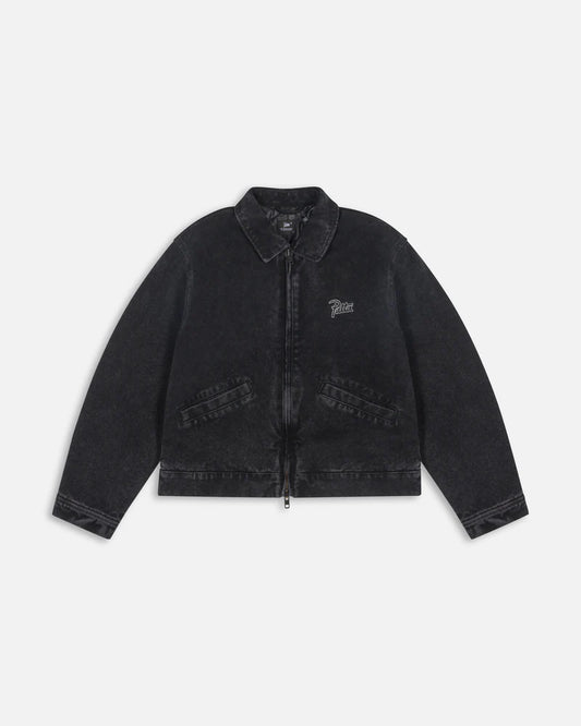 WASHED CANVAS JACKET BLACK