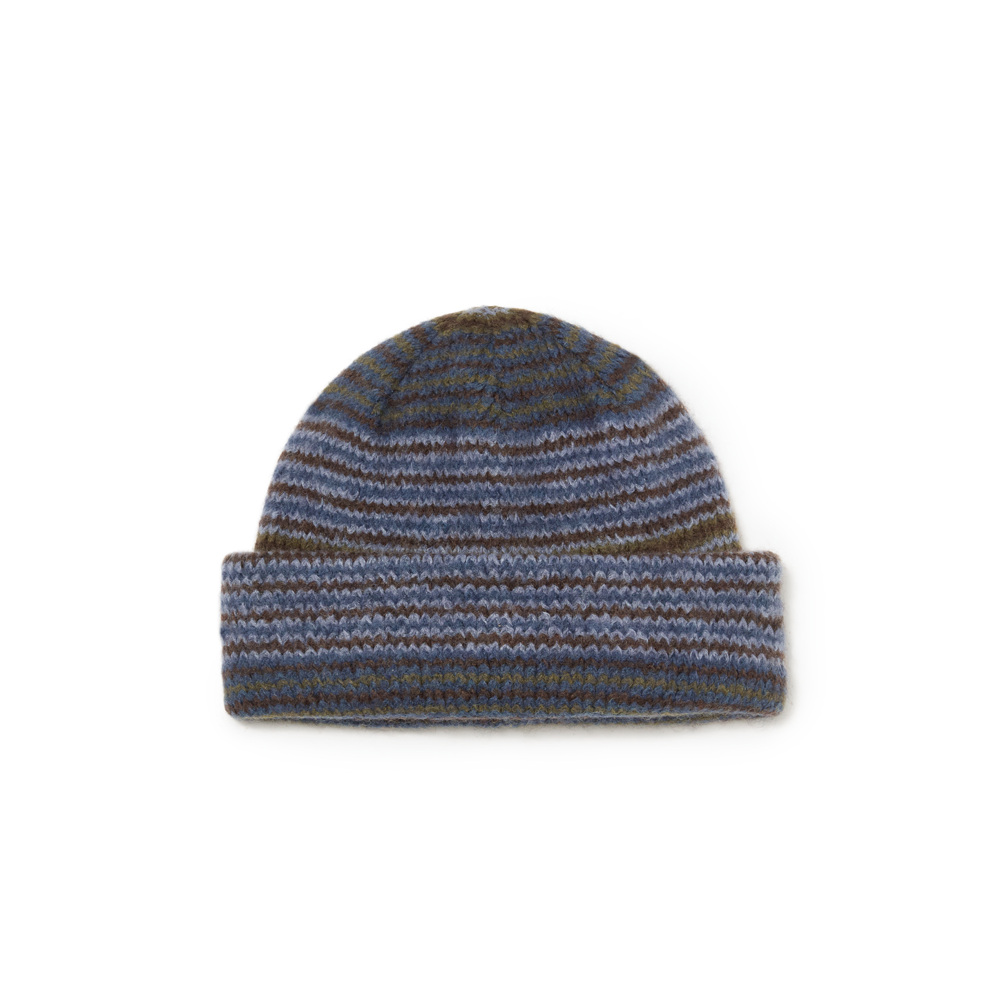 GEORGE KNIT BEANIE BLUE GREEN STRIPED