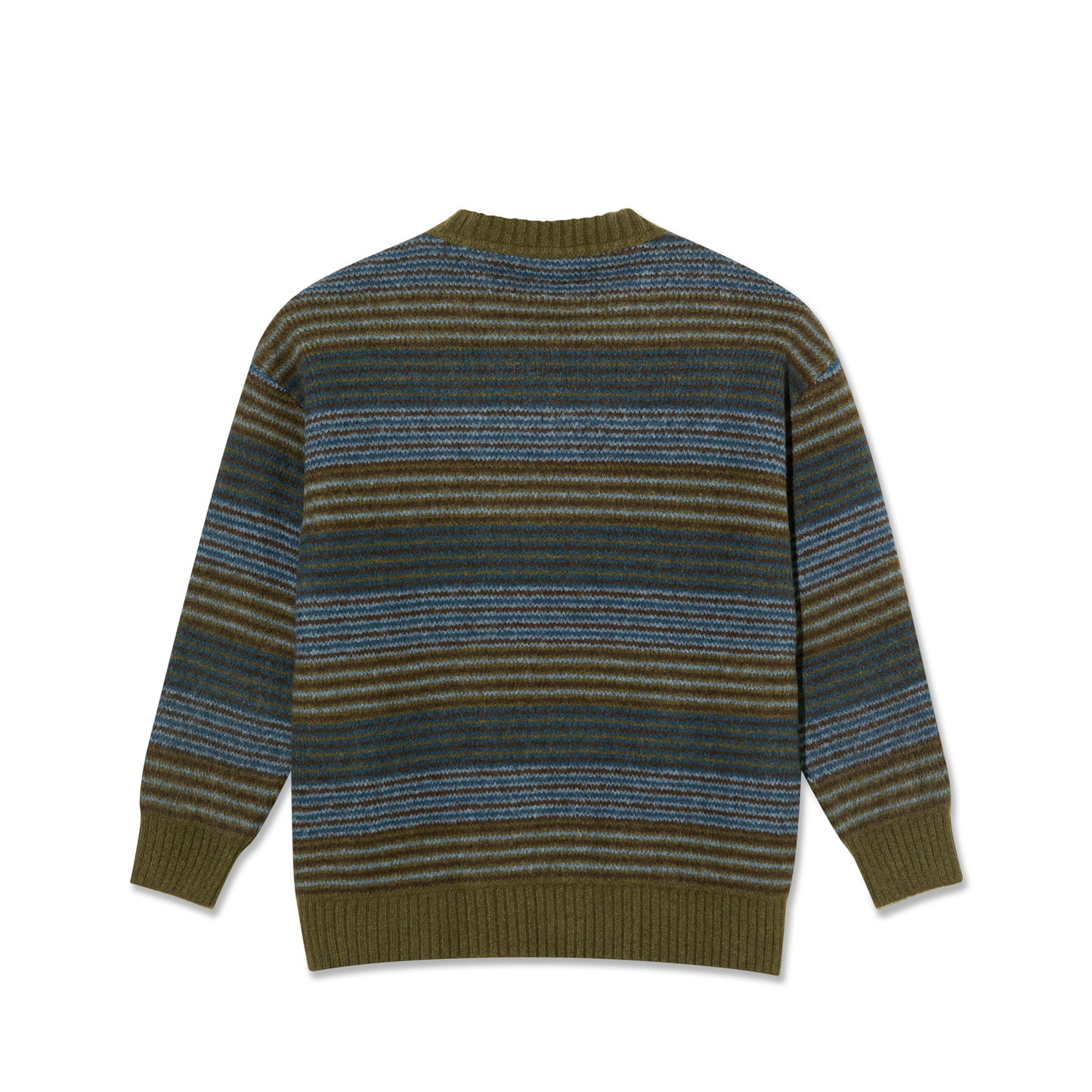 GEORGE KNIT SWEATER BLUE GREEN STRIPED