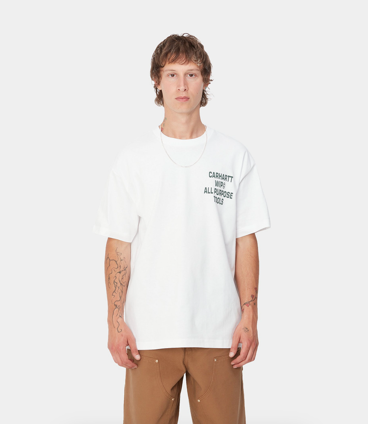 CARHARTT CROSS SCREW TEE WHITE