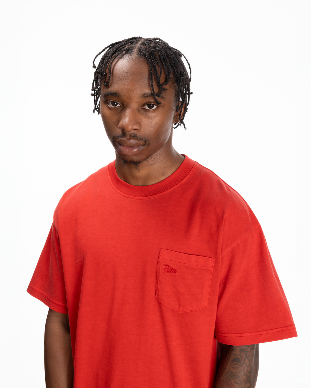 PATTA WASHED POCKET TSHIRT RED