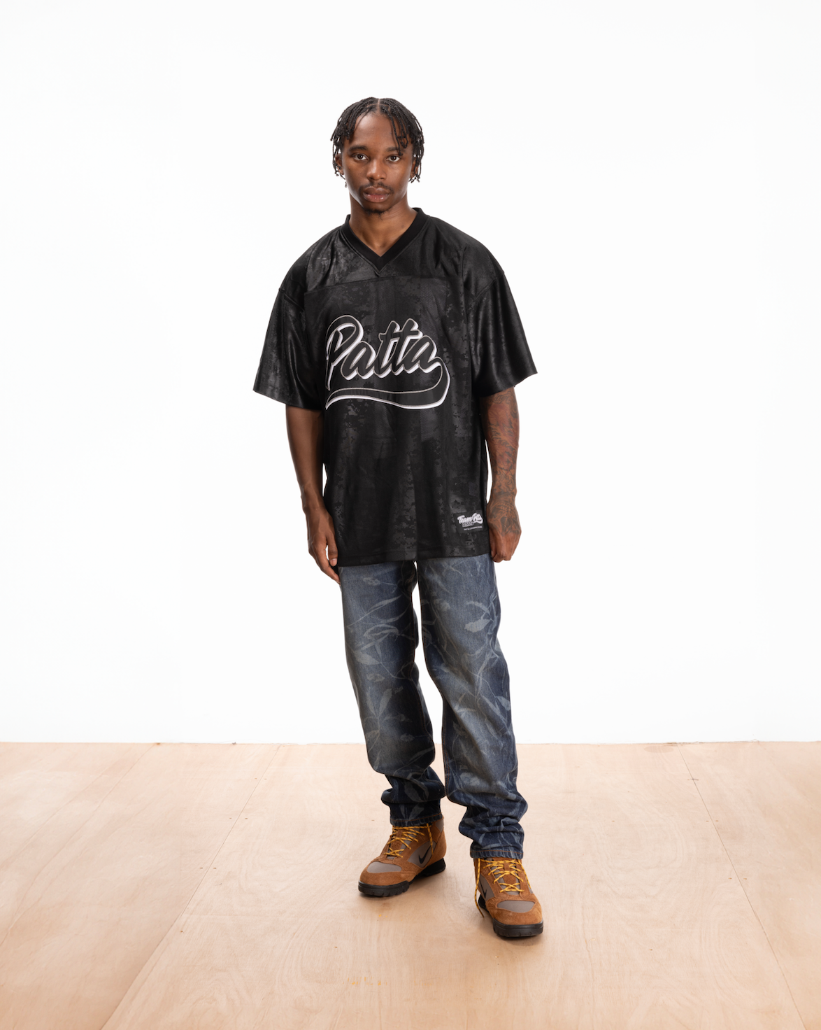 PATTA DIGI LOBI MESH JERSEY BLACK